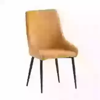 Modern Fabric Dining Chairs with Black Legs (Sold in Pairs)